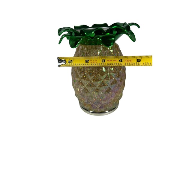 Bath & Body Works Light Up Glitter Pineapple Single Wick Candle Holder Globe New - Picture 8 of 11